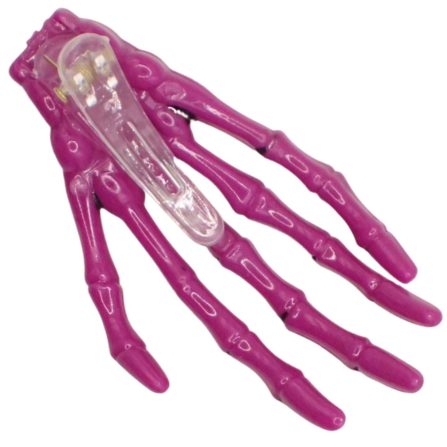 Skeleton Hand Hair Clips for Girls & Boys Halloween Accessories, Bright Gothic Skeleton Accessories